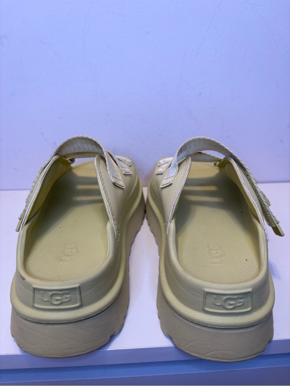 UGG women’s goldenglow green Yellow Slide Sandals 8 - Picture 6 of 10